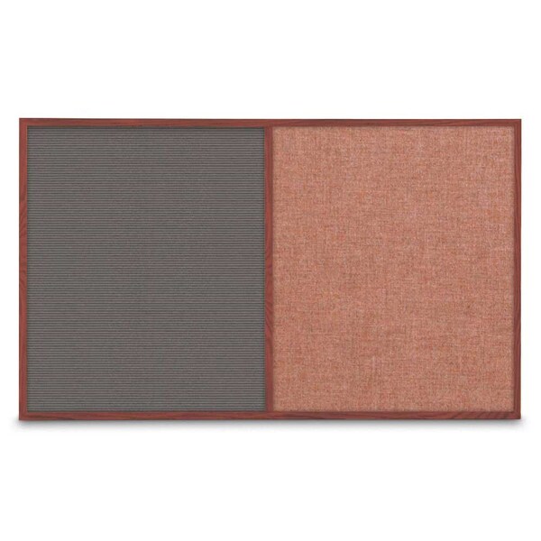 Enclosed Corkboard, 1 Door, 18"x24", 4" Fra, UV3400-BLACK-COBACC